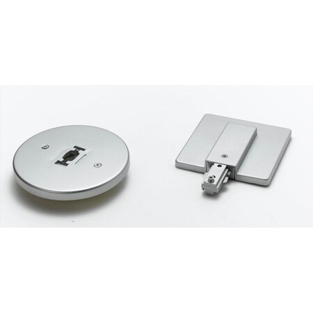 Cal Lighting Frosted White Live End with Junction Box Cover for HT Track Systems HT-300-BK